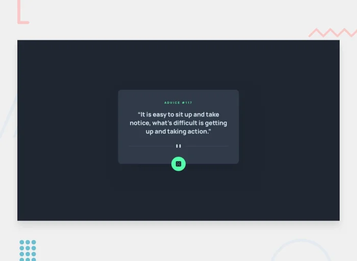 Project advice-generator